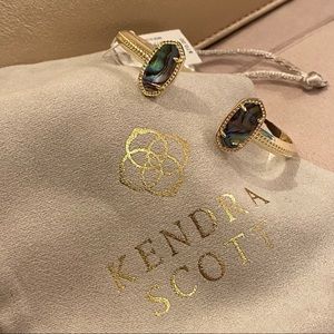 Kendra Scott Elton Gold Cuff In Abalone Shell